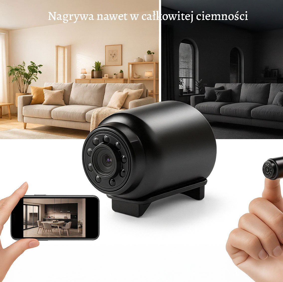 Mini Kamera Szpiegowska WiFi 1080P – Dyskretna, Wydajna, Łatwa w Użyciu