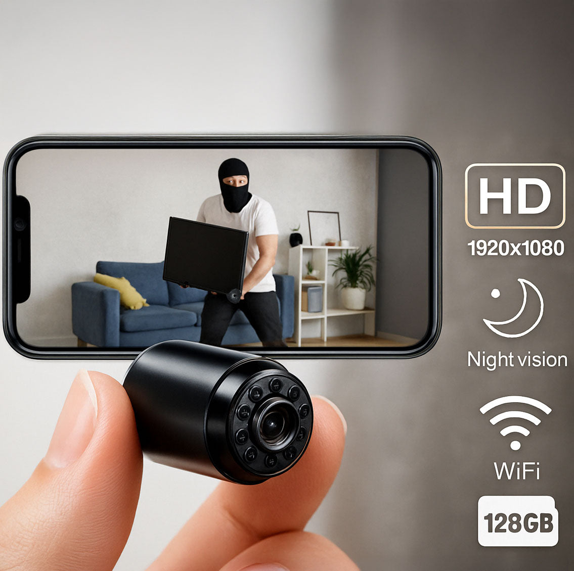 Mini Kamera Szpiegowska WiFi 1080P – Dyskretna, Wydajna, Łatwa w Użyciu